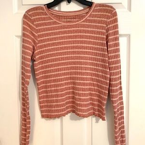 American Eagle: Long Sleeved Striped Tee